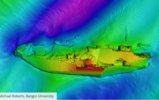 Depth scan image of SS Apapa ©Dr Michael Roberts, Bangor University