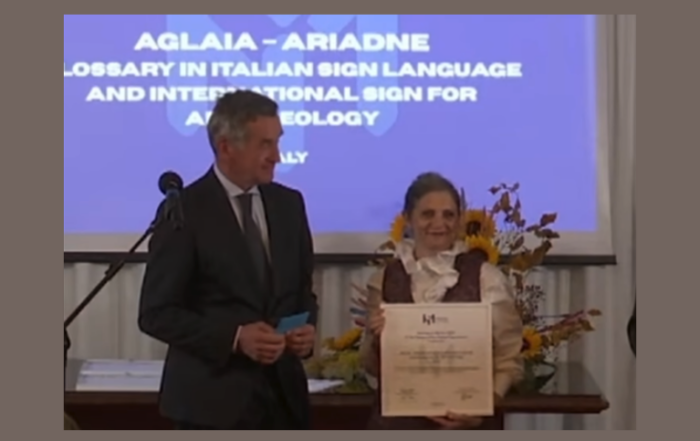 Ginevra Niccolucci receives the Heritage in Motion award for AGLAIA - feature image